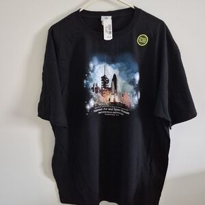 Smithsonian Air And Spacr Museum Black Graphic T-Shirt